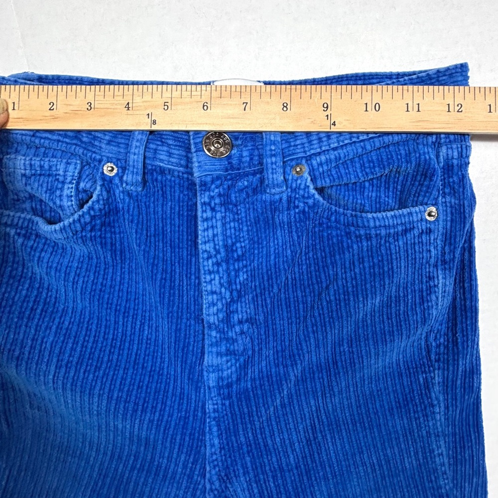 BDG Urban Outfitters Flare Corduroy Pants Womens 26 25X31 Blue Bellbottoms Retro - Picture 5 of 9